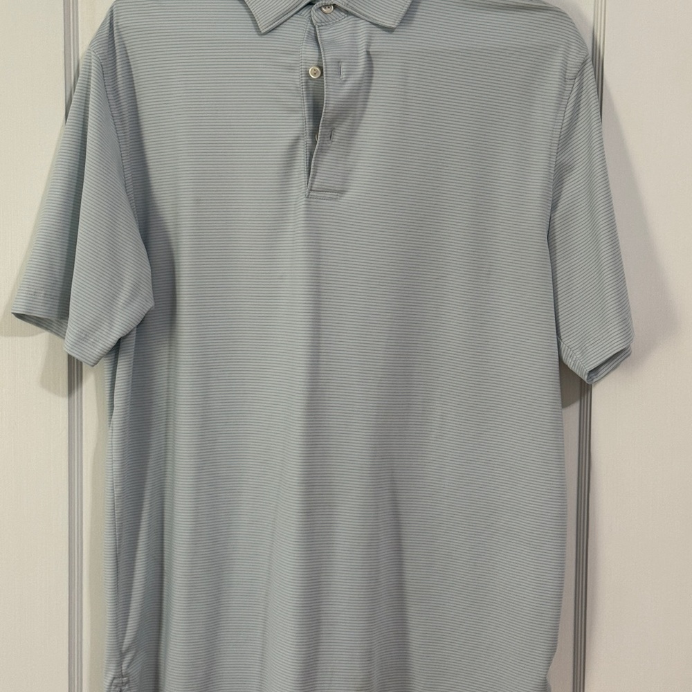 Peter Millar Sky Blue Striped Polo Shirt